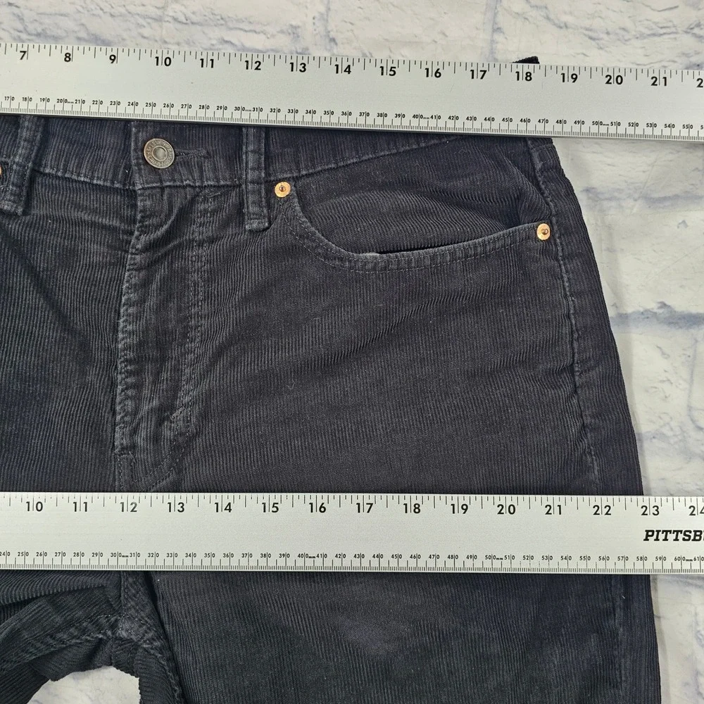 Levis 514 Corduroy Pants Mens 36x32 Black Straight Leg Casual Workwear Ribbed